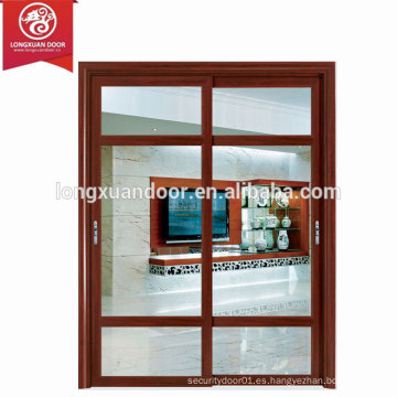 Puertas correderas con pantalla de aluminio interior, con vidrio claro, puertas de la sala de estar